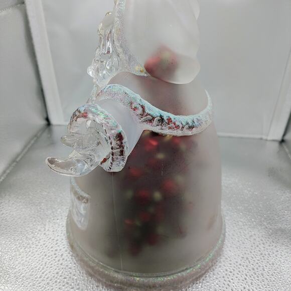 Frosted Santa Figurine with Red & Gold Beads - Picture 8 of 10